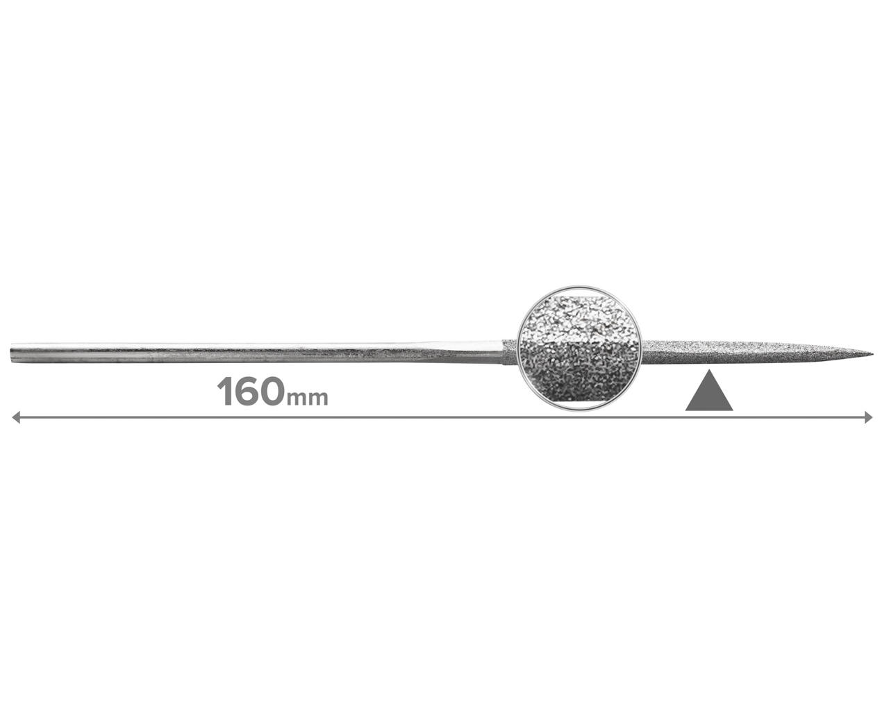 Алмазный надфиль трёхгранный 160 мм