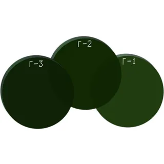 Світлофільтр для зварювальних окулярів Г-1 (5 DIN) круглий діаметр 49,5 мм товщина 2,3 мм (матеріал: мінеральне загартоване скло) VITA