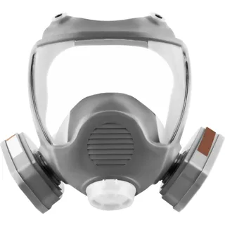 Повнолицьова маска респіратор з 2-ма хімічними фільтрами трапеція А1 кріплення фільтра різьбове аналог Сталкер-3 Антоніо Маск RZ-9122