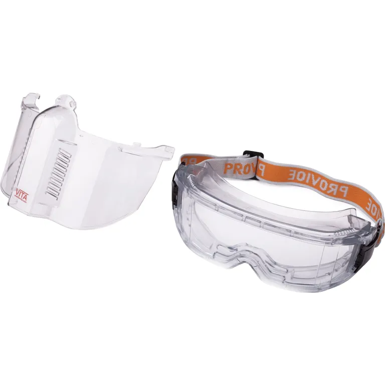 Окуляри-Маска захисні Vision прозорі (лінза: не запотіває ПК полікарбонат, антицарапина, оправа: медичний силікон) VITA