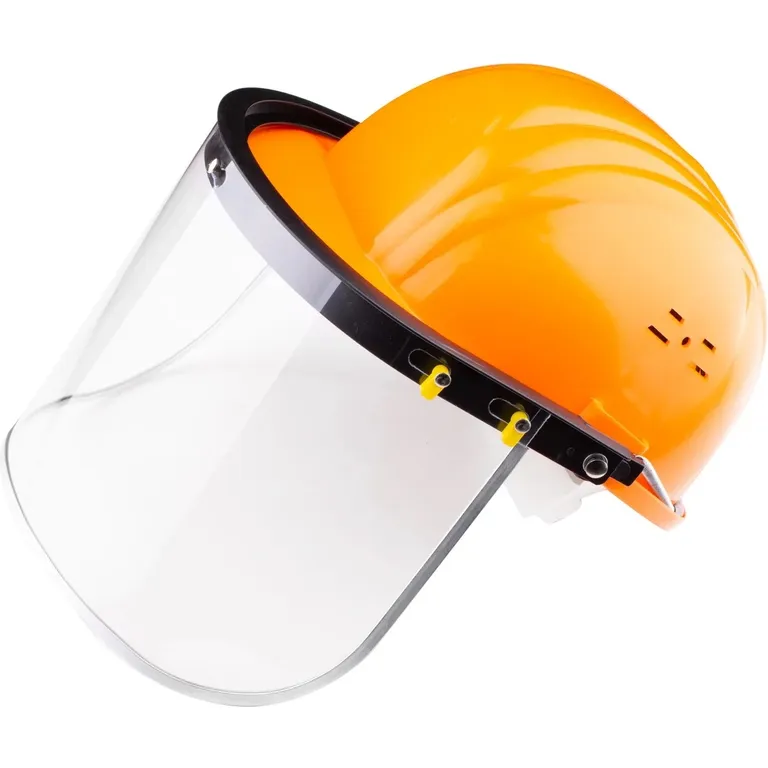 Щиток захисний з кріпленням для каски (екран: матеріал ПК полікарбонат, висота 17,5 см, товщина 1,0 мм, скоба алюмінієва) Антоніо Маск ZW-5210 (каска не йде в комплекті)