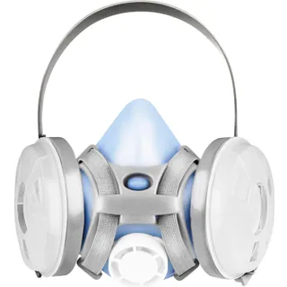 Напівмаска респіратор з 2-ма аерозольними круглими фільтрами Р2 (N95) кріплення фільтра різьбове Антоніо Маск