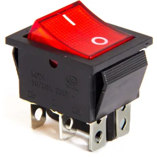 Вимикач кнопка для зварювального апарата 25А 250V з 6-ма мідними виходами та підсвіткою марка міді Т2(М1) вища якість