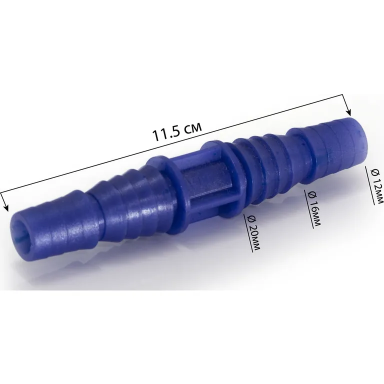 Двійник з'єднувач 1/2+5/8 універсальний для поливальних шлангів