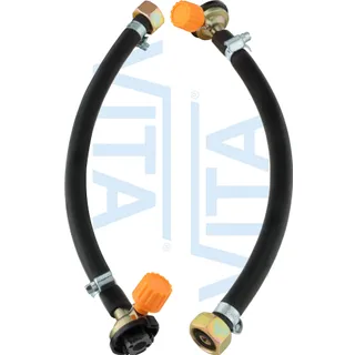 Пристрій заправний для газових балончиків 220 грамм з цанговим кріпленням, довжина 35 см на хомутах