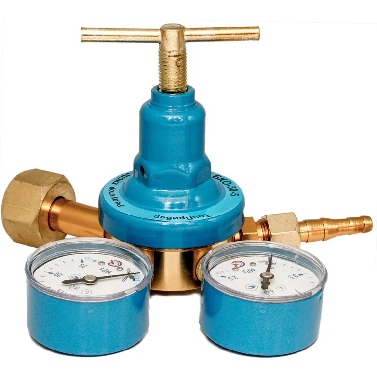 Редуктор з манометром кисневий БКО-50-5 (25 МПа) (корпус алюміній, великий) Точ.Прибор Антоніо Маск GU-1013