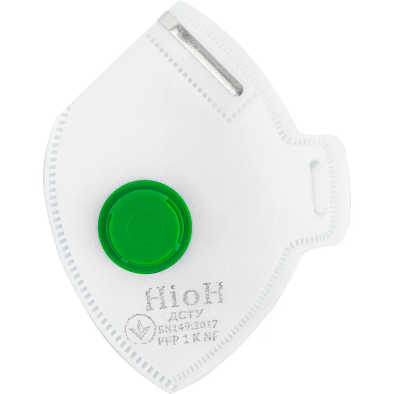 Респиратор FFP-1D Нион-1К с клапаном выдоха зеленый (для защиты органов дыхания от пыли и аэрозолей) ДСТУ EN149:2003, годен до 2028 года