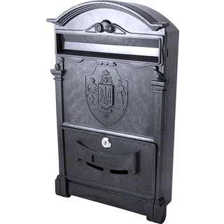 Почтовый ящик черный с Тризубом Украины