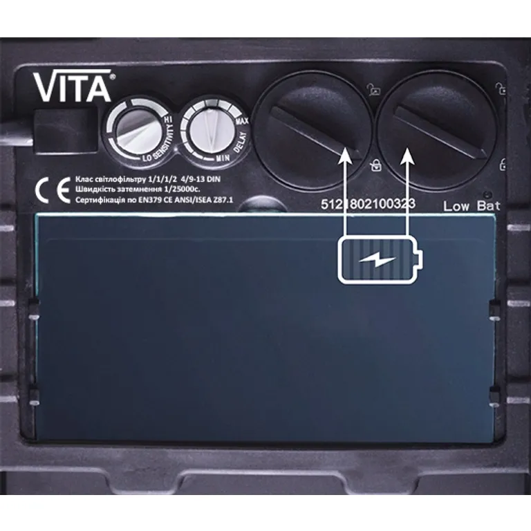 Маска зварювальна з автозатемненням Apache червона VITA