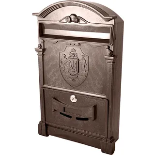 Почтовый ящик коричневый с Тризубом Украины