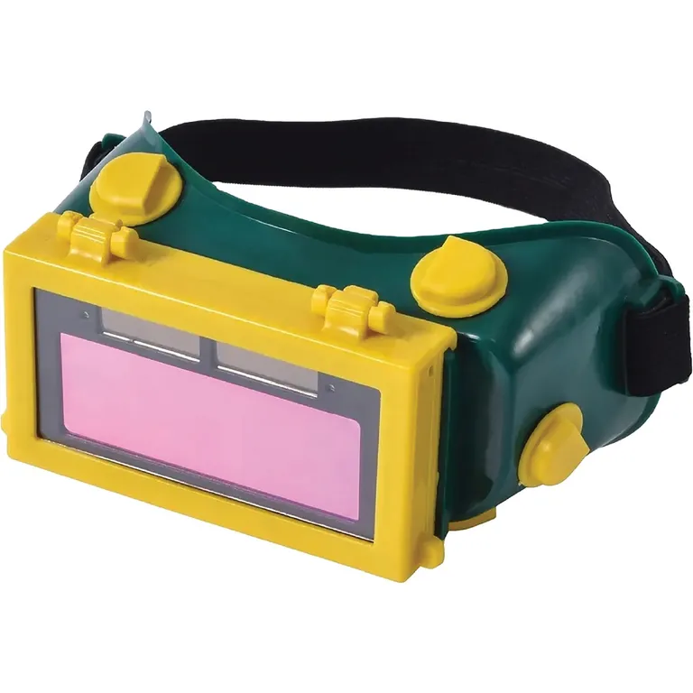 Окуляри зварювальні з автозатемненням (оправа: зелена гума, відкидна лінза, з непрямою вентиляцією 6 клапанів) VITA