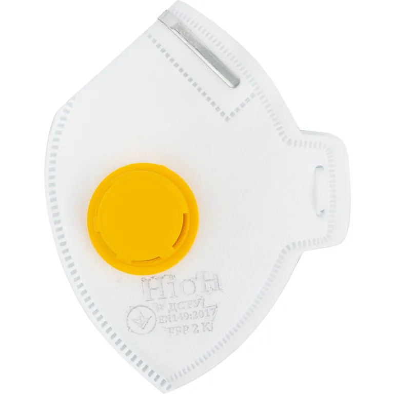 Респіратор FFP-2D Ніон-2К з клапаном видиху жовтий (для захисту органів дихання від пилу і аерозолів) ДСТУ EN149:2003, придатний до 2028 року
