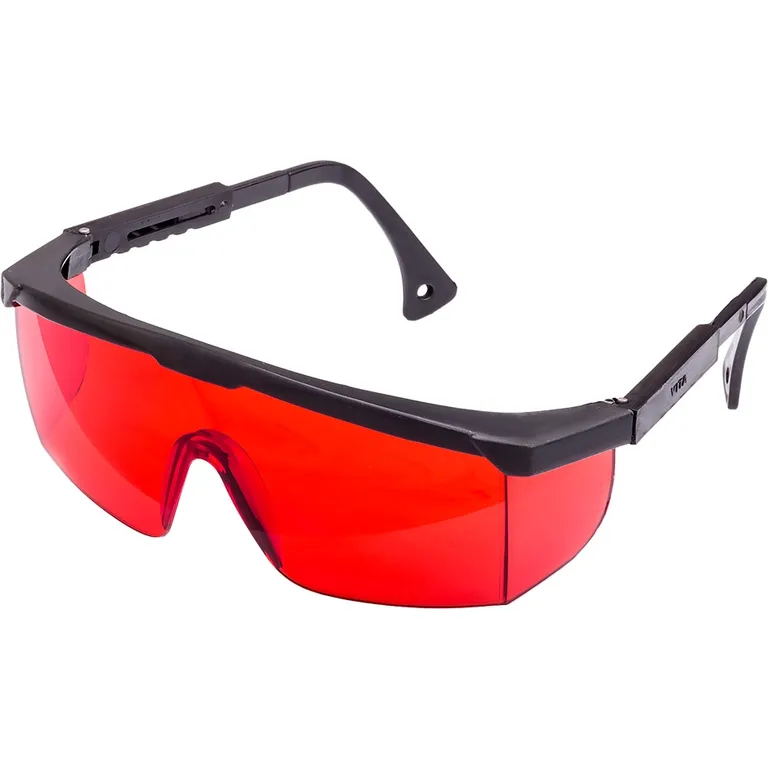 Окуляри захисні Комфорт червоні Лазер (лінза: ПС, оправа: ПП чорний) VITA