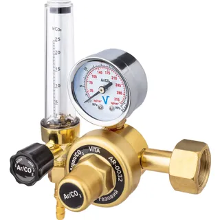 Редуктор з 1 манометром і ротаметром AR+CO2 корпус латунь VITA