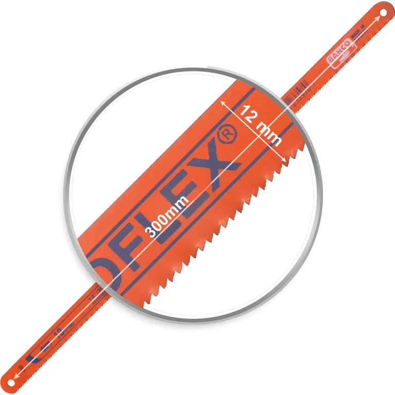 Полотно пиляче для ножівки по металу Sandflex Bi-Metal Швеція 300х12 мм