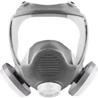 Повнолицьова маска респіратор з 2-ма аерозольними круглими фільтрами Р2 (N95) кріплення фільтра різьбове аналог Сталкер-3 Антоніо Маск RZ-9132