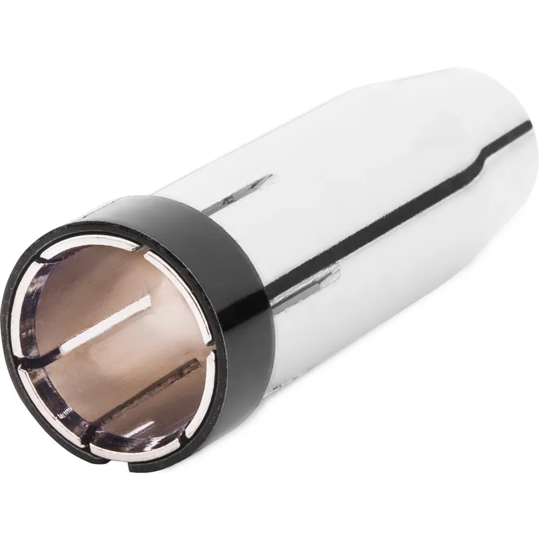 Сопло Стандарт МВ-24KD з металевим обручем гладке повністю мідь Т2(М1) хромоване для пальника MIG/MAG маса нетто 47 грам 6 пелюсток під обручем VITA