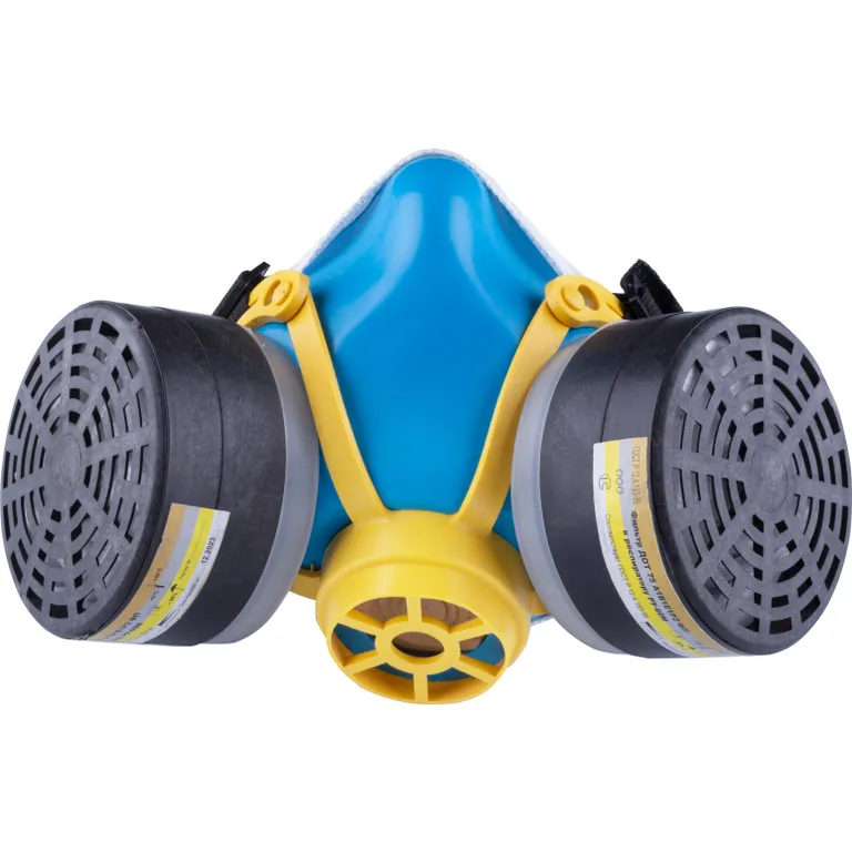 Напівмаска респіратор РУ-60М з 2-ма хімічними фільтрами (ДОТ 75 А1В1Е1P2 ФП) розмір 3 Харків