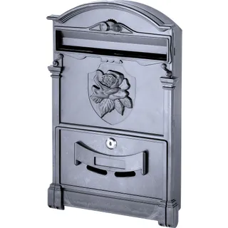 Почтовый ящик черный Герб Роза