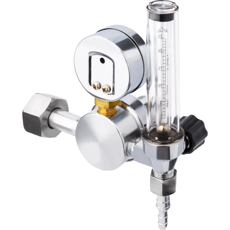 Редуктор з 1 манометром і ротаметром AR+CO2 корпус хром VITA