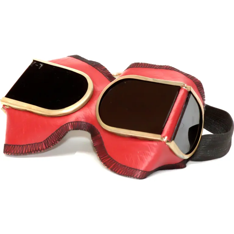 Окуляри зварювальні ЗН8 Г-1 (5 DIN) 4 скла (лінза: мінеральне загартоване скло 2 мм, склотримачі: металеві, оправа: вініліс-шкіра, резинка: ширина 20 мм)