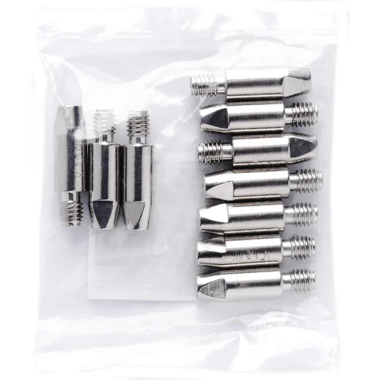 Посилений наконечник зварювальний 0,8 мм E-Cu-Nickel М6 D8мм/L28мм мідь Т2 (М1) для пальника MIG/MAG зварювального напівавтомата VITA