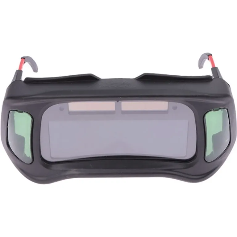 Очки сварочные с автозатемнением с панорамным обзором (крепление дужки, и резинка) черная коробка