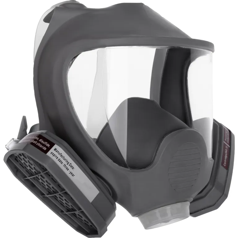 Повнолицьова маска респіратор з 2-ма аерозольними круглими фільтрами Р2 (N95) кріплення фільтра різьбове аналог Сталкер-3 Антоніо Маск RZ-9132