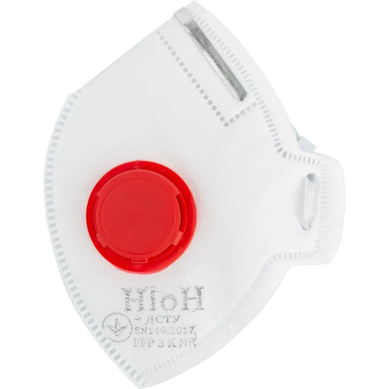 Респиратор FFP-3D Нион-3К с клапаном выдоха красный (для защиты органов дыхания от пыли и аэрозолей) ДСТУ EN149:2003, годен до 2028 года