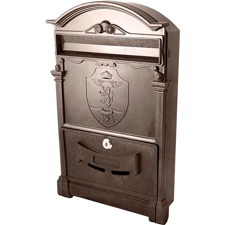 Поштова скринька коричнева Герб Лев