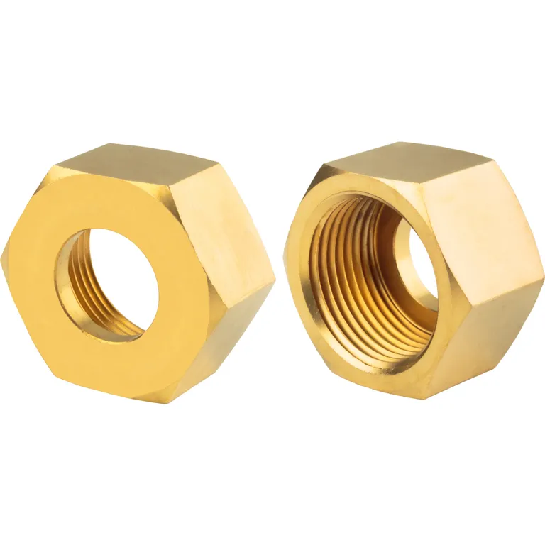 Гайка на редуктор кисневий та вуглекислотний G-3/4 латунь штампована з подальшою обробкою