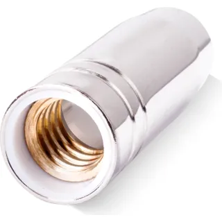 Сопло МВ-15 різьбове повністю мідь Т2(М1) хромоване ізолятор фторопласт Ф-4+латунь для пальника MIG/MAG вага нетто 28,6 грам VITA