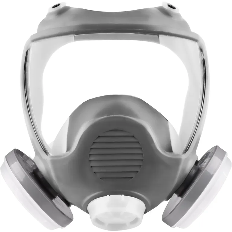 Повнолицьова маска респіратор з 2-ма аерозольними круглими фільтрами Р2 (N95) кріплення фільтра різьбове аналог Сталкер-3 Антоніо Маск RZ-9132