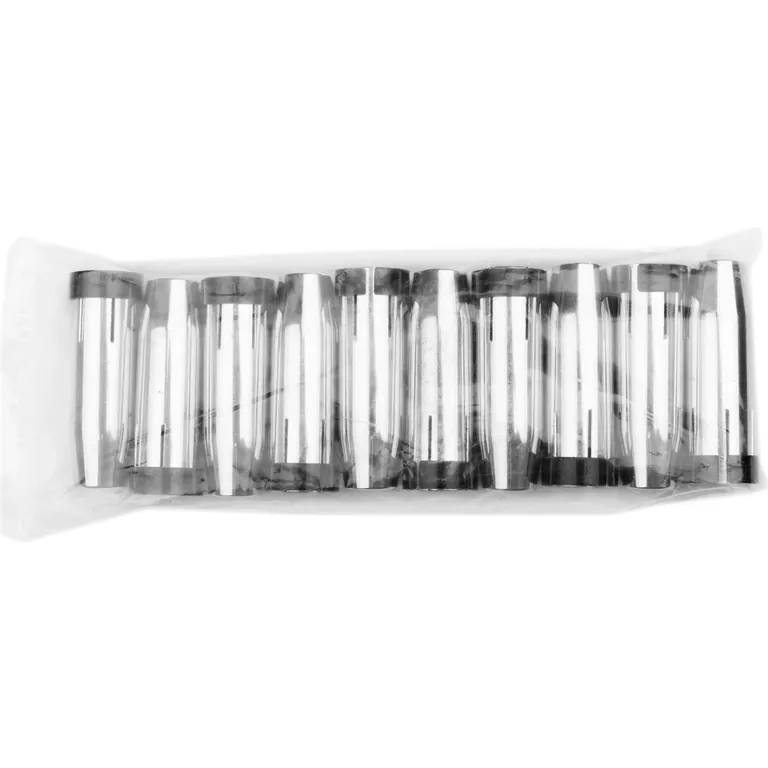 Сопло Стандарт МВ-24KD з металевим обручем гладке повністю мідь Т2(М1) хромоване для пальника MIG/MAG маса нетто 47 грам 6 пелюсток під обручем VITA