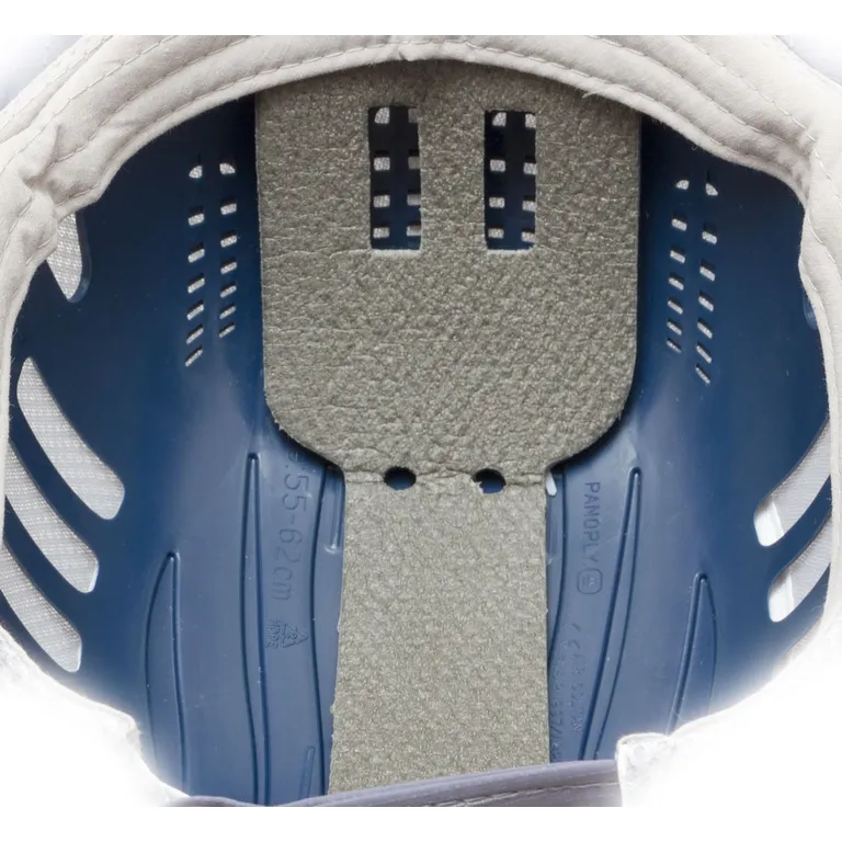 Каска-бейсболка ударостійка зі світловідбиваючою стрічкою (колір синьо-жовтий)