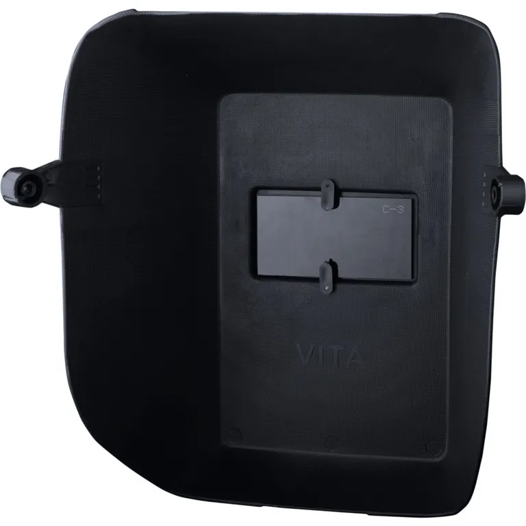 Маска зварювальника ПЛАСТИК (світлофільтр: С-3,4 мінеральне загартоване скло розмір 50х102х2,8 мм, маска: ПП, наголовник: ПЕ) VITA