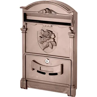 Почтовый ящик коричневый Герб Роза