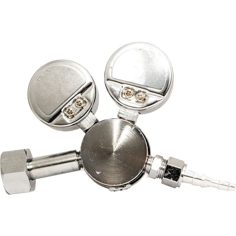 Редуктор з манометром вуглекислотний УР-6 (16 МПа) хром (корпус латунь, великий) Антоніо Маск GU-1010