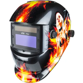 Маска, серія 6000 Pro, декор "Дівчина у вогні", True Color VITA з автозатемненням