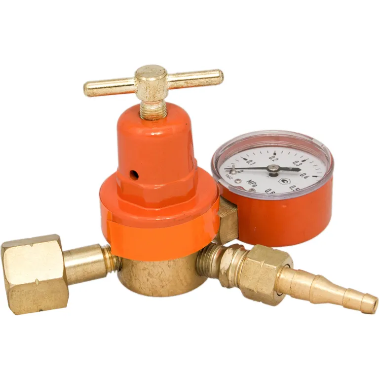 Редуктор з манометром пропановий (0,6 МПа) (корпус алюмінієвий, середній) Точ.Прибор VITA