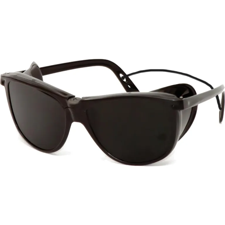 Окуляри зварювальні 0276 Г-2 з VITA з боковим захистом і резинкою на дужках (лінза: мінеральне загартоване скло, оправа: ПП чорний)