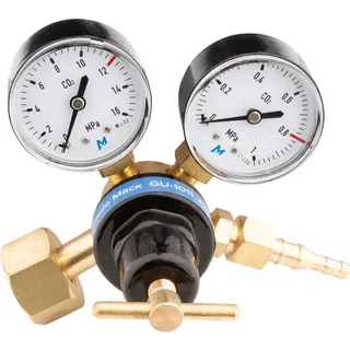 Редуктор з манометром вуглекислотний УР-6-6 (16 МПа) чорний (корпус латунь, середній) Антоніо Маск GU-1011