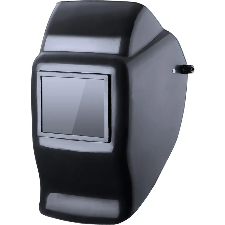 Маска зварювальника ЄВРО-скло (світлофільтр: С-3,4 мінеральне загартоване скло розмір 90х110х2,8 мм, маска: ПП, наголовник: ПЕ) VITA