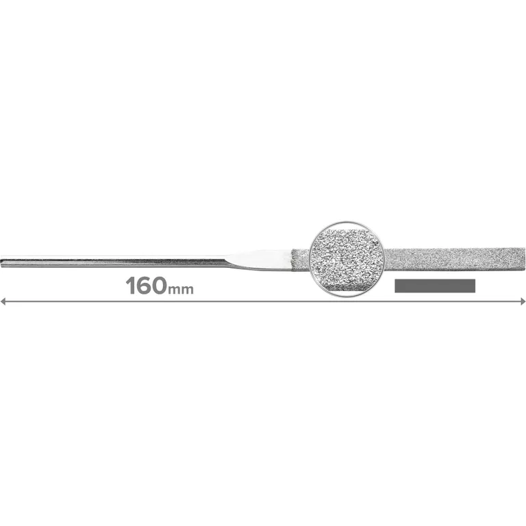Алмазний надфіль плаский 160 мм