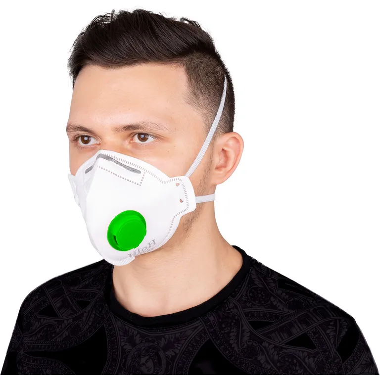 Респіратор FFP-1D Ніон-1К з клапаном видиху зелений (для захисту органів дихання від пилу і аерозолів) ДСТУ EN149:2003, придатний до 2028 року