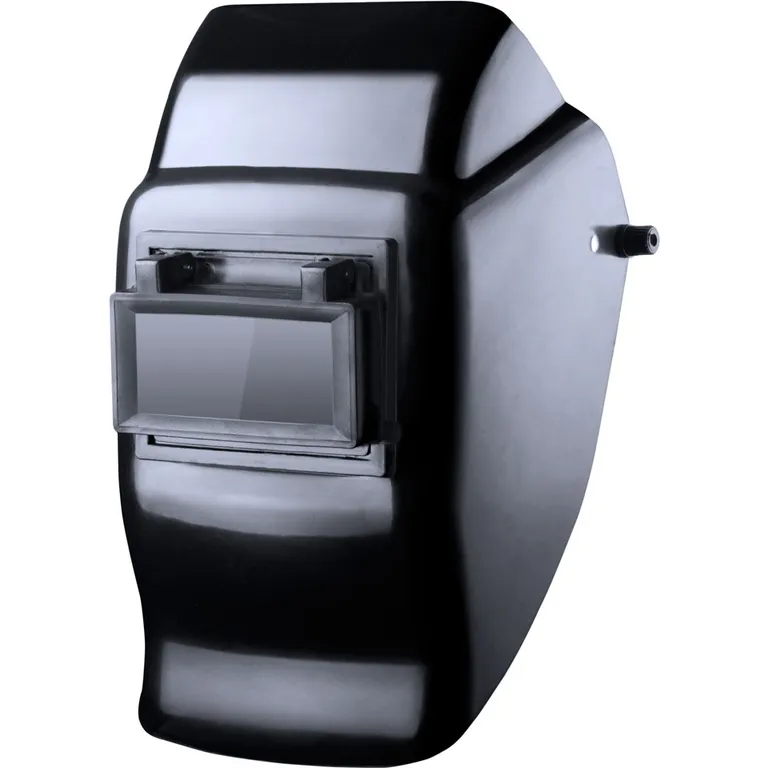 Маска зварювальника ВІДКИДНА з відкидним світлофільтром (світлофільтр: С-3,4,5,6 мінеральне загартоване скло розмір 50х102х2,8 мм, маска: ПП, наголовник: ПЕ) VITA прозорим склом не комплектуэться